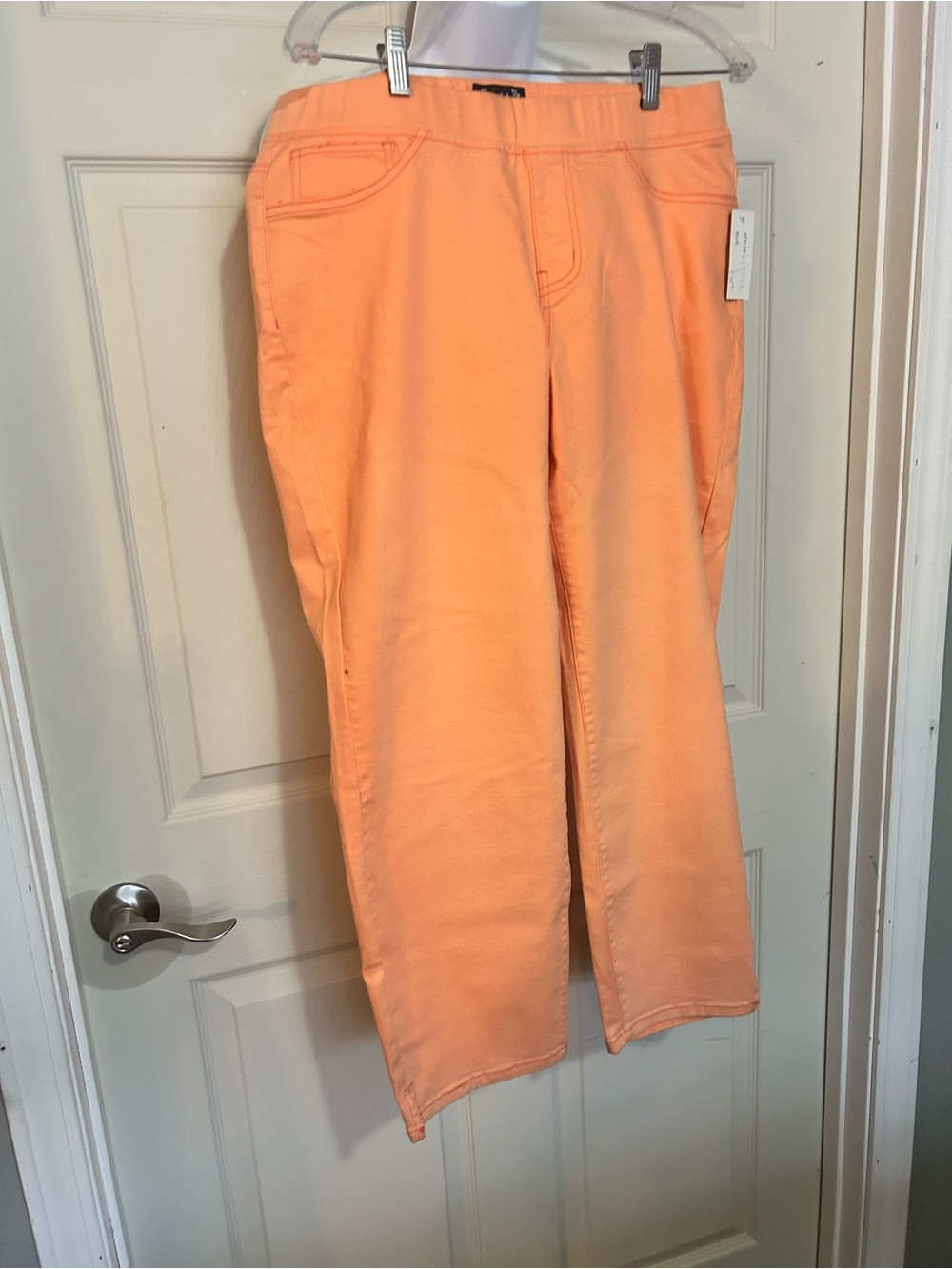 Peach Straight-Leg Pants